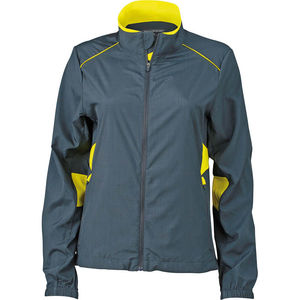 Kuly | Veste Sport personnalisée pour femme Gris Fer Jaune Citron