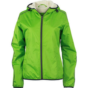 Xaza | Veste Sport publicitaire pour femme Vert printemps Blanc cassé