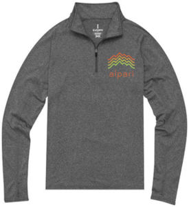 Tricot Quart Zippé Taza | Veste publicitaire pour homme Gris 3