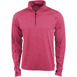 Tricot Quart Zippé Taza | Veste publicitaire pour homme Rouge