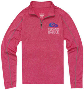 Tricot Quart Zippé Femme Taza | Veste publicitaire pour femme Rouge 3