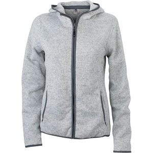 Veste personnalisable polaire à capuche femme Gris