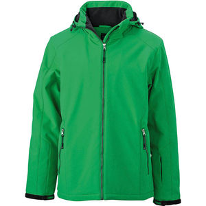 Veste personnalisé softshell à capuche amovible Vert