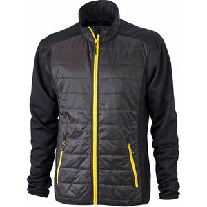 Veste personnalisé technique homme Noir Jaune
