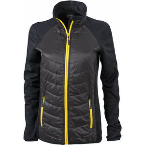 Veste publicitaire technique femme Noir Jaune